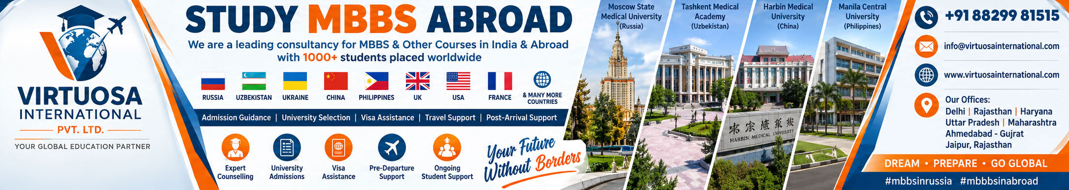 Virtuosa International Pvt. Ltd. - MBBS Admission Partner Global Education Consultancy Specializing in MBBS